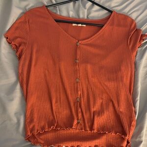 Madewell Terracotta Button-Down Shirt